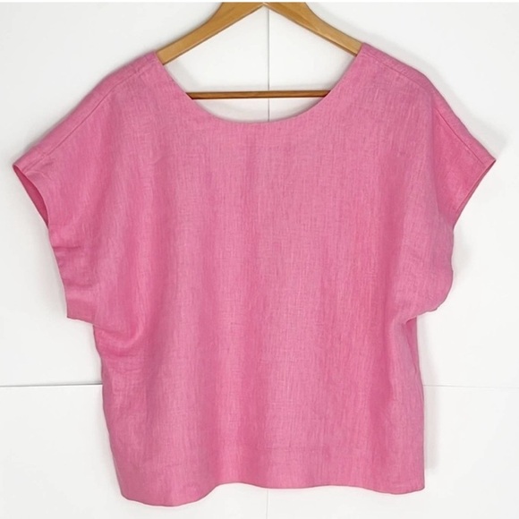 Madewell 100% Linen Pink Top Size XXL - Picture 4 of 7